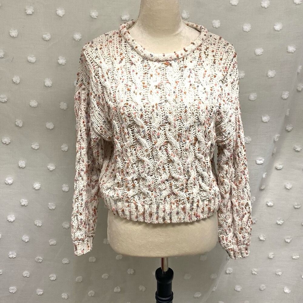 Moon & Madison Colorful Knit Polka Dot Sweater Size XS